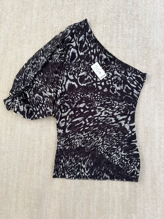 bebe Tops - NWT Bebe Vixen One Shoulder Sheer Mesh Cocktail Blouse Top XS Y2K Going Out